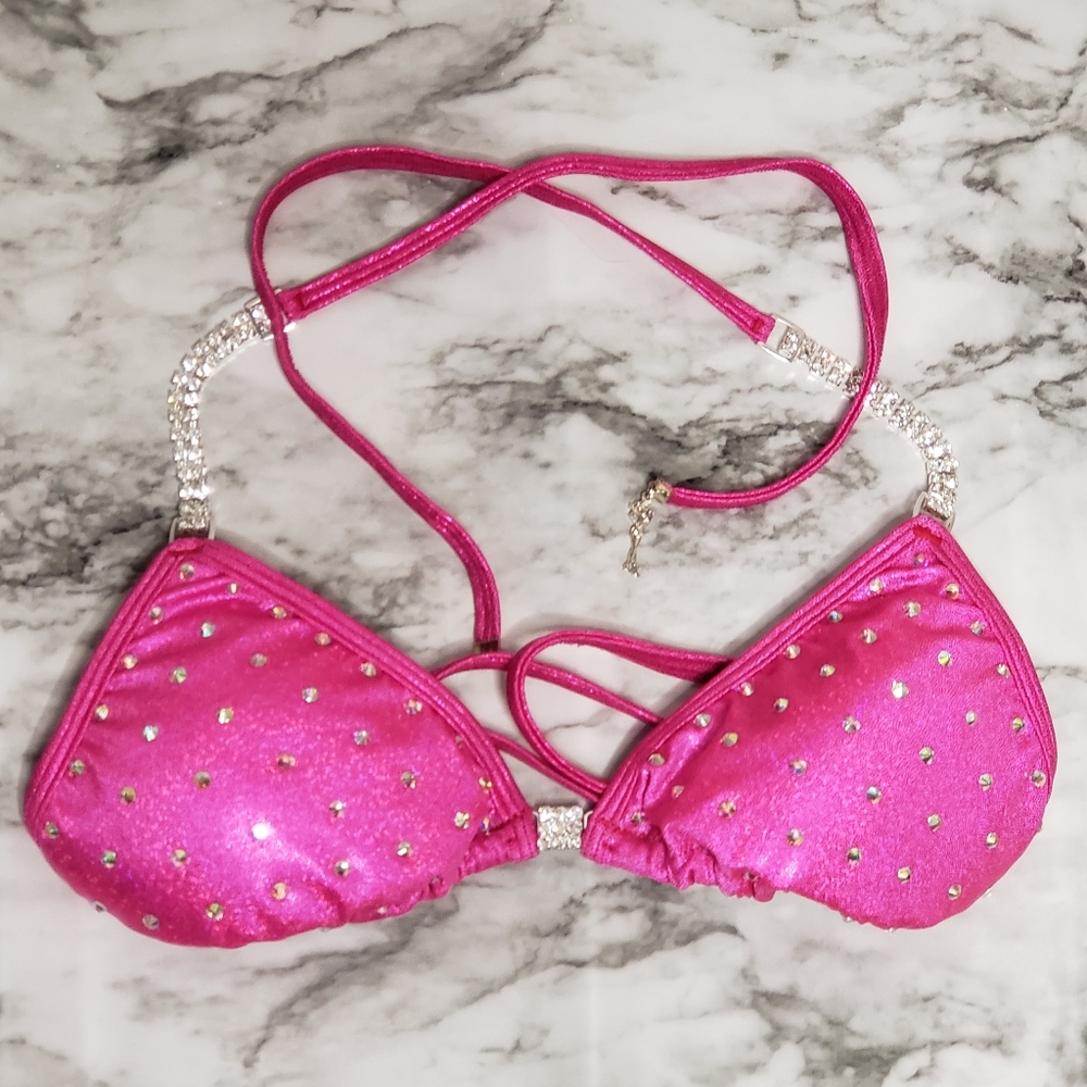 Pink competition bikini